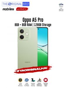 Oppo A5 Pro - 8GB RAM - 128GB Storage - PTA Approved - 1 Year Warranty - Green - The Original Bro Mobiles - TOB40